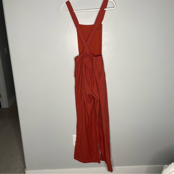 Ace & Jig Auggie Overalls Small Orange Houndstooth Checkered - Picture 11 of 13